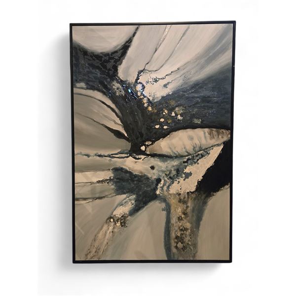 Uttermost Glossy Abstract Art on Canvas - 74x50" - RV $1,500