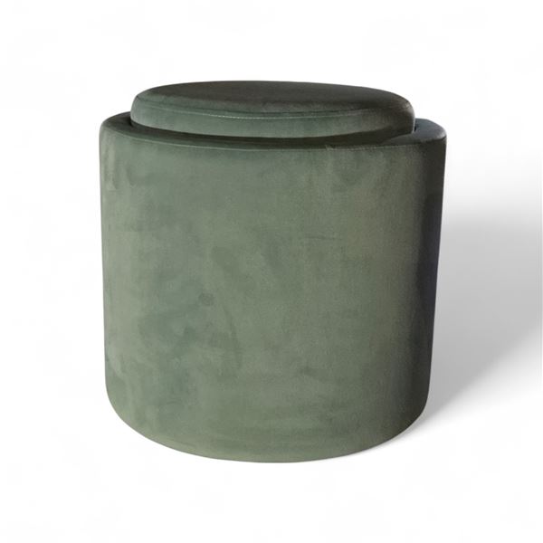 Circular Suede Ottoman - 16x16"