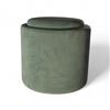Image 1 : Circular Suede Ottoman - 16x16"