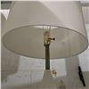 Image 2 : 2 pc - Renwil Triangular White Stone Lamps w/ Shades - 25"H