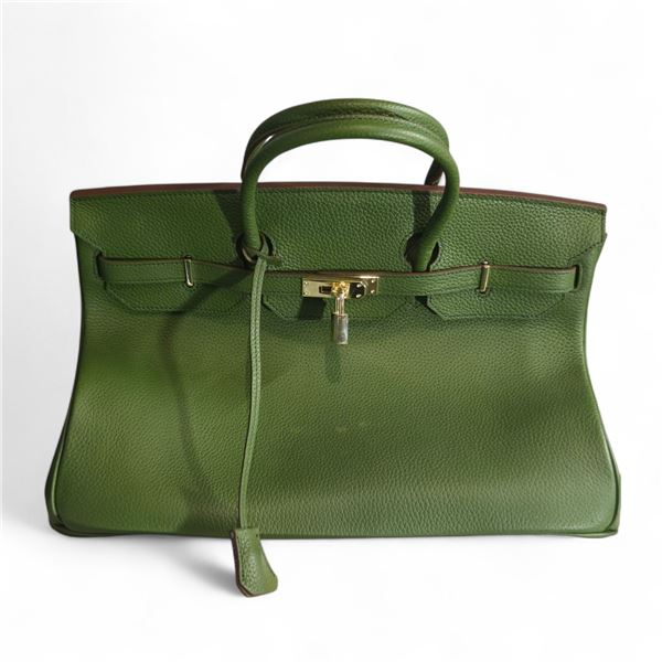 Green "Birkin" Style Purse