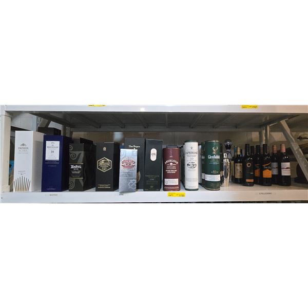 Shelf - Whisky / Scotch Bottle Boxes, Wine Bottles, Shaker, Etc.