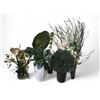 Image 1 : Shelf - Faux Plants in Vases / Planters