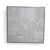 Image 1 : Framed White Toned Abstract Art on Canvas - 40x40"