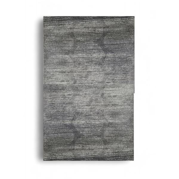Gray & White Area Rug - 88x63"