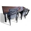 Image 1 : Outdoor Glass Top Patio Dining Table w/ (x6) E9 Chairs - 87x39x29"