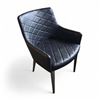 Image 1 : Quilted Black Leather Chair w/ Chrome Legs