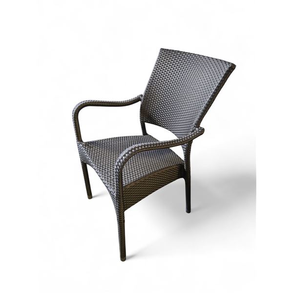 Outdoor Dark Grey Wicker Style Chair