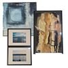 Image 1 : 4 pc - Pictures of a Beach 17x13" & Abstract Art 18x18" & 24x16"