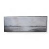 Image 1 : Silver Framed White Abstract Art on Canvas - 21x59"