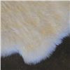 Image 3 : 2 pc - Faux White Fur Area Rug (2'x6') & "Le Paysan" Statue (15")
