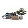 Image 1 : Group - Modern Décor Piece, Vases, Faux Plants, Wicker Basket w/ Pump Bottles, etc.