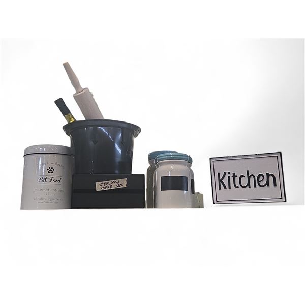 Group - Misc. Kitchen Jars, Coffee Set, Containers, Etc.
