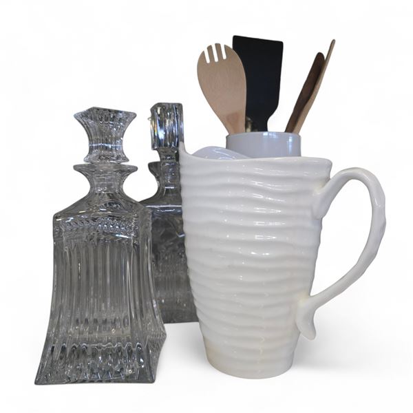 Group - Pitchers, Decanters, Utensils, Etc.