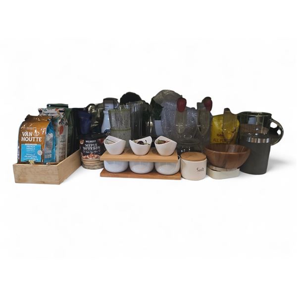 Group - Serving Bowls w/ Fake Food, Fake Champagne Glass, Pitchers, Etc.