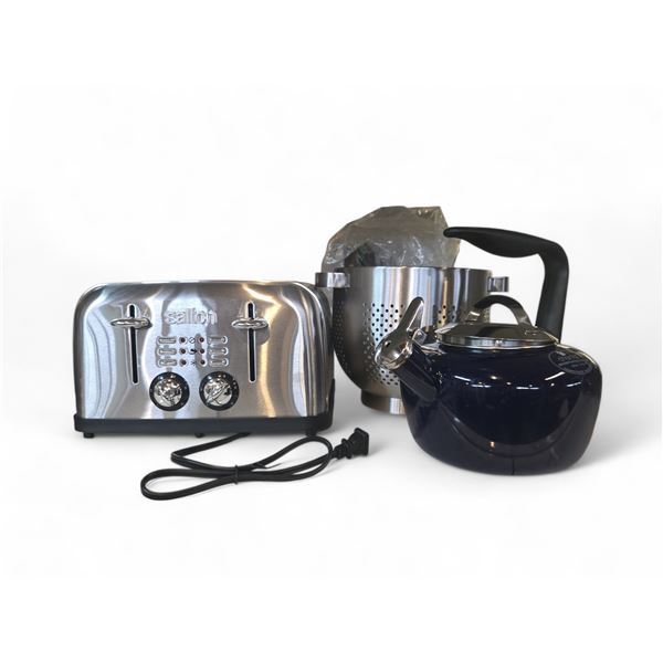 Group - Salton Toaster, Kettle, Stainless Strainer