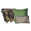 Image 1 : Shelf - x4 Throw Pillows - x2 Floral, x2 Woven