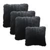 Image 1 : Shelf - x4 Fuzzy Black Throw Pillows