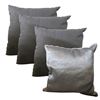 Image 1 : Shelf - x5 Throw Pillows - Dark Grey & White/Silver