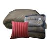 Image 1 : Shelf - Red & Gold Throw Pillows w/ x4 Grey Pillows