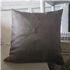 Image 3 : Shelf - x3 Throw Pillows - x1 Geometric Design & x2 Charcoal Color