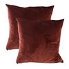 Image 1 : Shelf - x2 Red & Cream Two Tone Throw Pillows