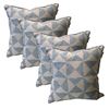 Image 1 : Shelf - x4 Throw Pillows w/ Triangle Design