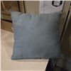 Image 3 : 2 Shelves - x7 Throw Pillows - Blue & White Triangular Design, Blue, Grey