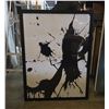 Image 2 : Framed w/ Glass Black & White Abstract Picture - 36x48"