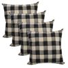 Image 1 : Shelf - x4 Black & white Checkered Throw Pillows
