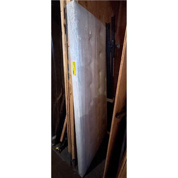 White Tufted Leather Headboard - 45x72"