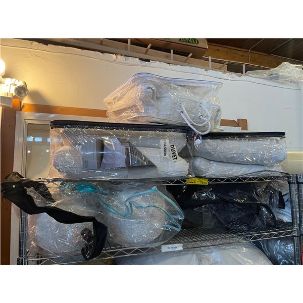 2 Shelves - (x5) Throw Pillows & (x6) Round Ball Pillows (x3 White / x3 Black)