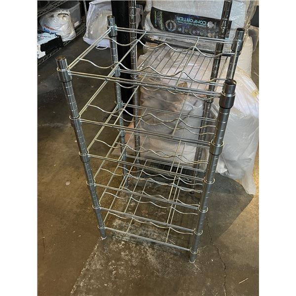 Adjustable Metal Wire Wine Rack - 24 Bottle Capacity - 14x18x35"
