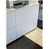 Image 3 : 2 pc - Combination Lockable White 2 Drawer Filing Cabinets - 31.5x18x31.5"