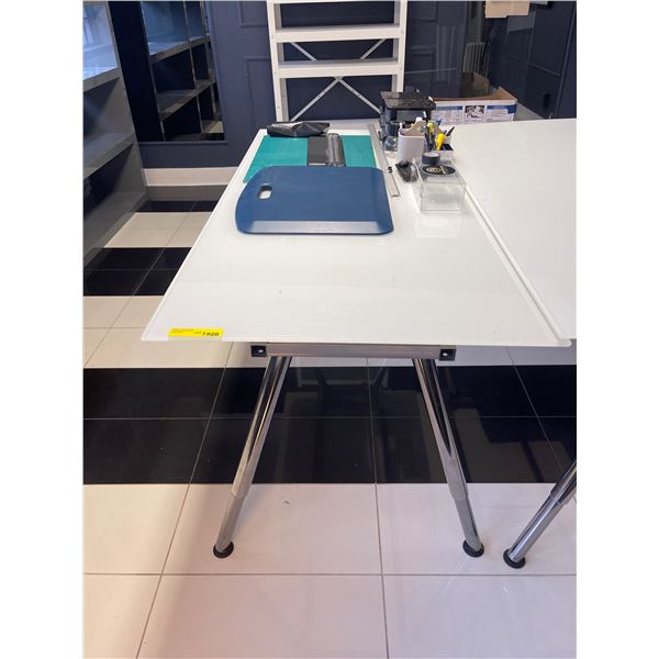 Glass Top Adjustable Height Table - 63x31.5" Top