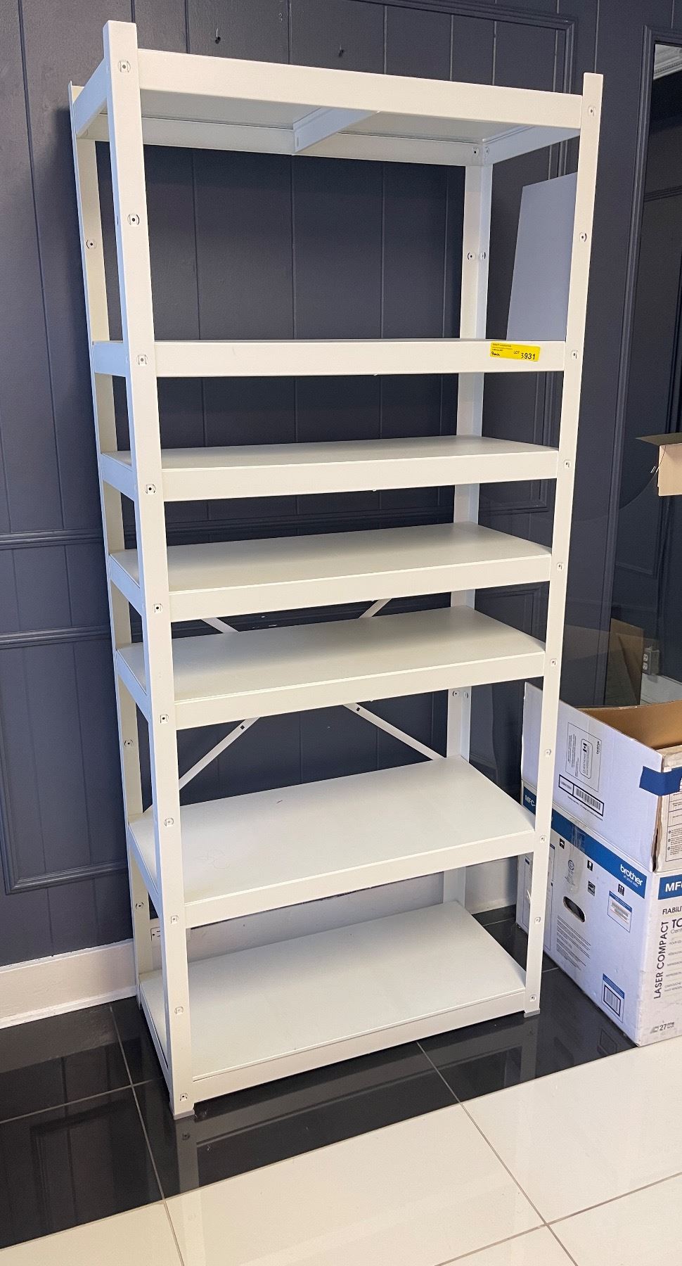 Steel Adjustable Rack w/ (x5) Adjustable Shelves - 75x33x15.5