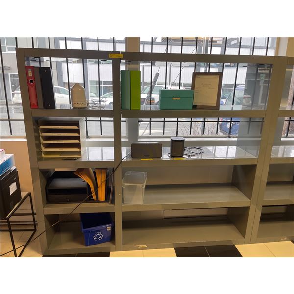 Gloss Grey Modern 8 Shelf/Book Case - 78x68x16"