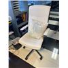 Image 2 : Adjustable Rolling White Leather High Back Office Chair