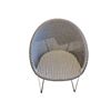 Image 1 : Silver Wicker Chair w/ Chrome Legs