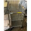 Image 2 : 2 pc - Rolling Metal Wire Carts - 18x34x34" & 18x30x36"