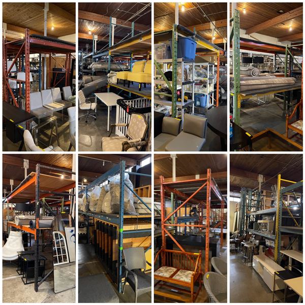 Steel Warehouse Racking (Various Sizes) - Approx. (x33 Uprights / x68 Horizontals)