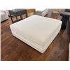 Image 2 : Large Square Upholstered Ottoman - 43" L x 43 W x 16" H