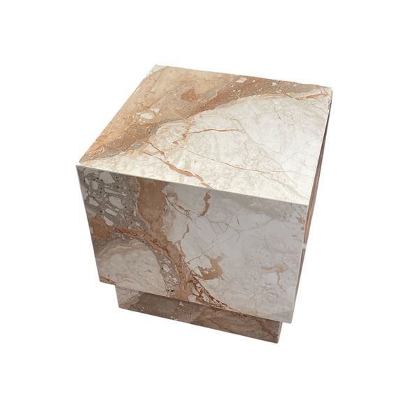 New Marble Cube Side Table - 20 L x 20 W x 20 H