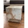 Image 2 : New Marble Cube Side Table - 20 L x 20 W x 20 H