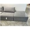 Image 3 : Grey Upholstered Sectional Sofa with Chaise - 154" W x 38" W x 28" H (Slightly Different Colour Chai