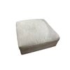 Image 1 : Square Upholstered Ottoman - Light Grey Fabric - 38" L x 38" W x 18" H