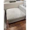 Image 2 : Square Upholstered Ottoman - Light Grey Fabric - 38" L x 38" W x 18" H
