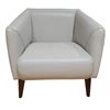 Image 1 : New Grey Leather Armchair, H29" x W29" x D33" (store display item without box)
