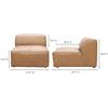 Image 3 : BNIB Moe's Form Slipper Chair Sonoran Tan Leather Model - 1188 P3 RV: $2,199 31" W x 25" L x 16.5" H