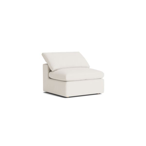 BNIB Sunday's Movie Night Armless Chair Standard Cream Linen YJ-544-S RV: $1,470 38" W x 38" D x 32"